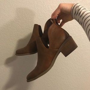 ae brown ankle booties